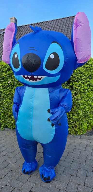 StitchKostümErwachsenemietenEinschulungspartyoderKindergeburtstagfeiernStitchüberzweiMetergroßleihenEvent-Shop-Hameln