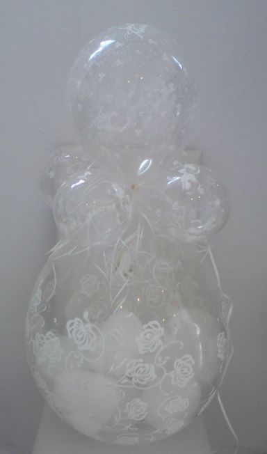 GeschenkballonVerpackungsballonGeldgeschenkWeißHochzeitHameln