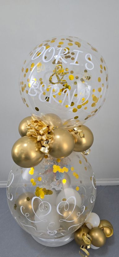 GeschenkballonGoldenehochzeitGeldgeschenkKonfettigoldmitNamenpersonalisiertBallonShopHameln