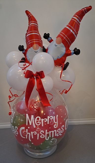 Verpackungsballon Wichtelgeschenk verpacken Geschenkballon Merry Christmas Verpackungsballon Hameln Weihnachtsgeschenk originell verpackt im