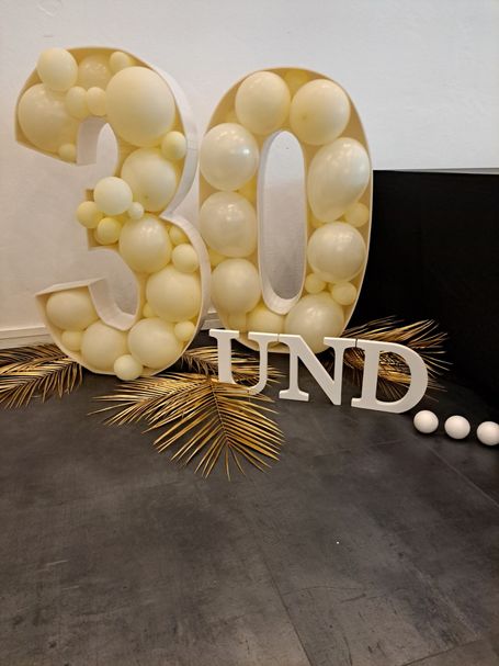 Luftballons in Zahlen FirmenjubiläumBallonShopHameln