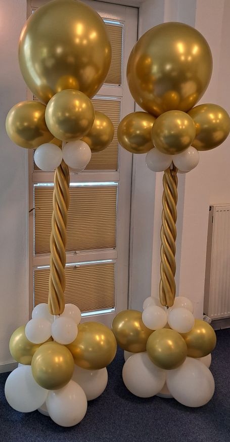 Luftballonsäulen Gold / Cream