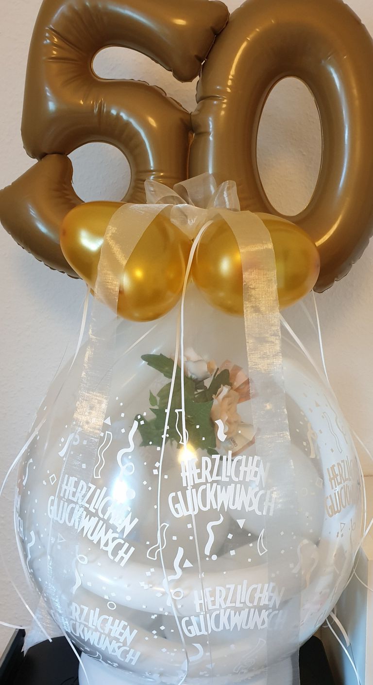 Verpackungsballon Geburtstagsgeschenk 50