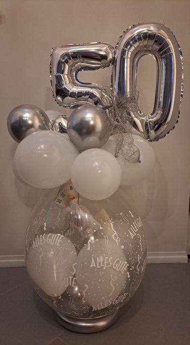 GeschenkballonVerpackungsballonZahlFünfzigHameln