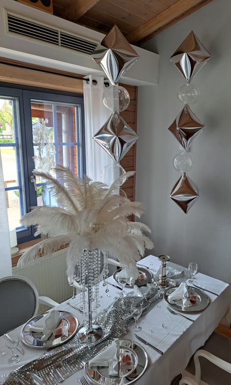 Luftballongirlande Weiß Silber Geburtstagsdekoration BallonShopHameln